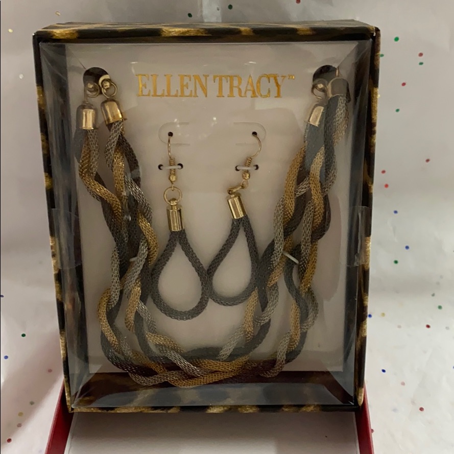 Ellen Tracy Necklace And Earrings Set Rope Nwot 29$